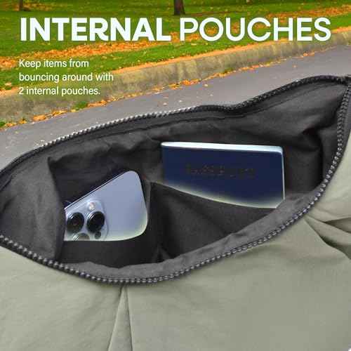 Nupouch Boho Purses for Women - Spacious Boho Purse in Water-Repellent Nylon, 17" x 15" Shoulder Bag for Laptop