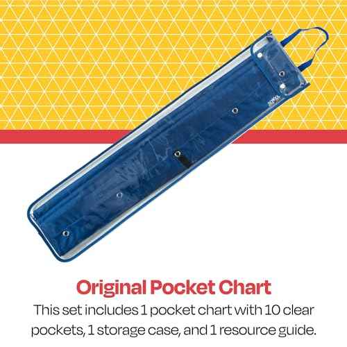 School Smart Original Pocket Chart with 10 Pockets, 50 x 34 Inches