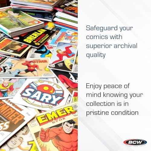 BCW Graded Mylar Comic Book Bags - 25ct | Archival Polyester Protection | Fits CGC Graded Comics | 2 Mil Thickness | 1-1/2" Flap for Secure Closure | 9 x 14 1/4 | Clear Comic Storage