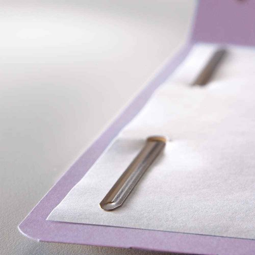 Smead Fastener File Folder, 2 Fasteners, Reinforced 1/3-Cut Tab, Letter Size, Lavender, 50 per Box (12440)