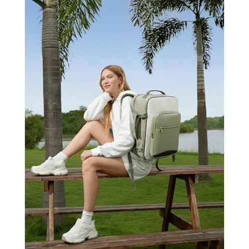LOVEVOOK 40L Travel Backpack for Women & Men, Airline Approved Carry On Luggage with 3 Packing Cubes, TSA Overnight Bags, Waterproof Personal Item Bag, Weekender Essentials Backpacks fits 17" Laptop