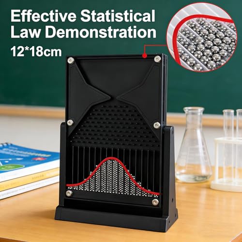 7 Inch Galton Board Probability Demonstrator - Acrylic Bell Curve for Statistics & Data Analysis