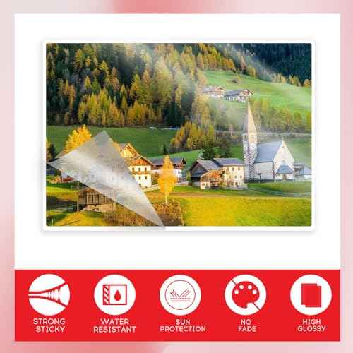 25 Pack Self-Sealing Laminating Pouches 4x6 Inch,10 Mil Self Adhesive Lamination Pouches,Waterproof Photo No Heat Laminating Sheets No Laminator Machine Need