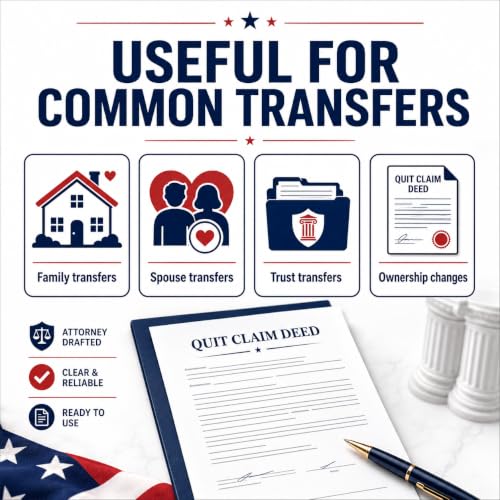 Quit Claim Deed Form with Instructions – Fill-in-the-Blank Real Estate Transfer Template