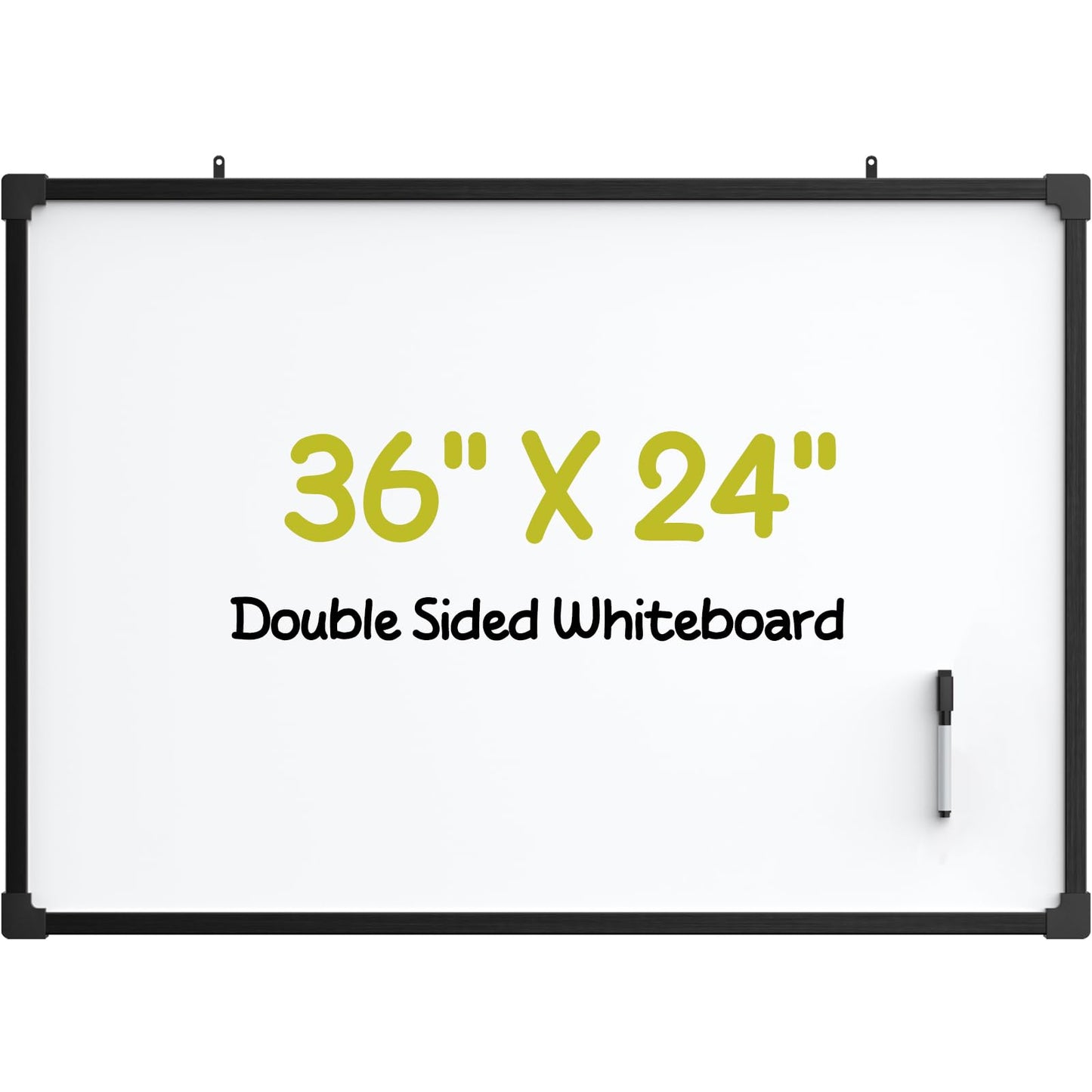 MaxGear 36" x 24" Magnetic Double-Sided Dry Erase Board, Aluminum Frame