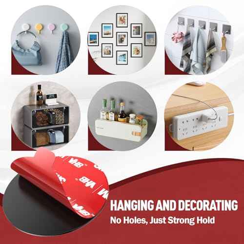 3M Double Sided Tape Heavy Duty, 20PCS VHB 5952 Adhesive Pads - 1 in & 2 in Squares and Dots, 1x2 in Rectangles, Strong Hold Mounting Tape for Crafts, Photos, Home & Office Use