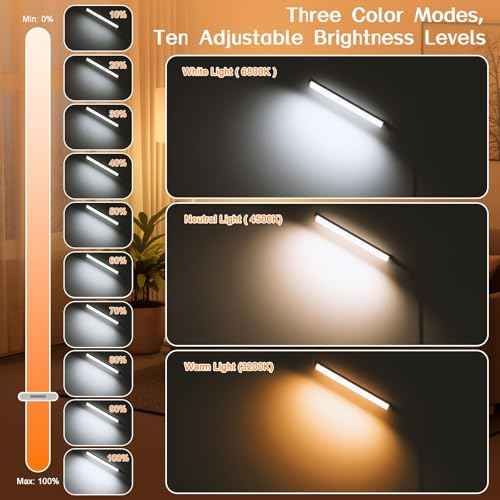 Floor Lamp, LED Standing Lamp with Remote & Touch Control, Dimmable Brightness & 3 Color Temperatures, Adjustable Gooseneck Reading Light for Living Room, Bedroom, Office