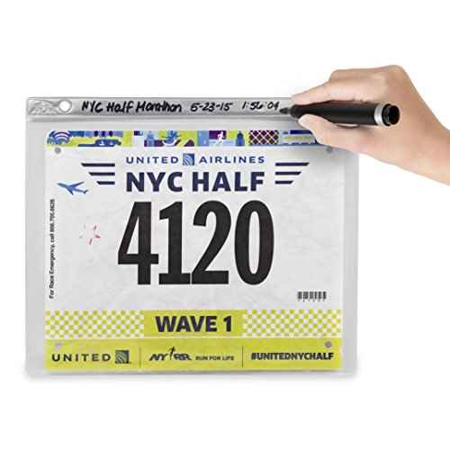Gone For a Run Designed Bibfolio Race Bib Display Vinyl Protector Sheets | 4 Pack (12 Vinyl Sheets/Pack) - 48 Sheets