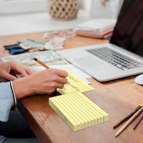 300 Count Colored Index Cards, 3x5 Inches Flash Cards, Lined Notecards Ruled Study Card Flashcards Heavy Note Cards for Studying, Learning, School, College