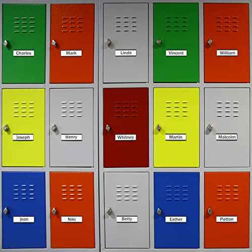 300 Pieces Magnetic Label Holders Channel Labels Racks Magnetic Card Holders with Protective Films and Replacement Strips for Metal Shelf, Filing Cabinet, Mailbox, Whiteboard (1 x 2 Inch)