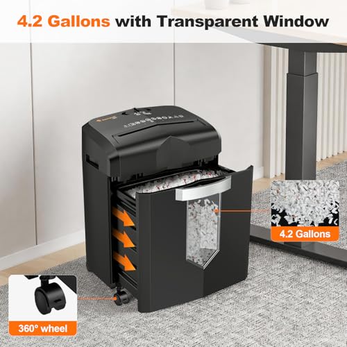 Bonsaii 12-Sheet Micro Cut Heavy Duty Paper Shredder - Black for Home Office