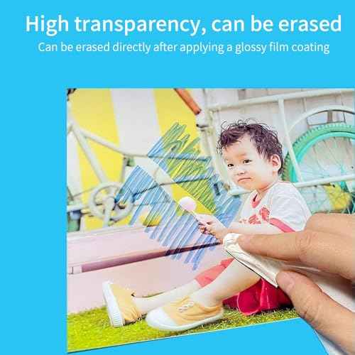 12.5in x 656ft Glossy BOPP Laminating Film, Thermal Laminate Film Hot Roll Laminating Film, 1" (2.54cm) Core, 1 mil (27 mic) Thickness, Laminating Sheet Roll for Paper and Photo Laminating