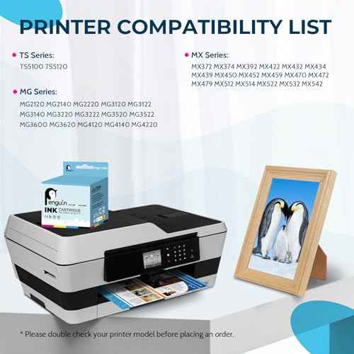 Penguin 240XL 241XL Ink Cartridges for Canon Printer Ink 240 241 XL Combo Pack for MX479 MX432 MX392 MG3600 MG3620 MG3520 MG3522 MG3122 MG4120 Printer 240xxl 241xl Black Color