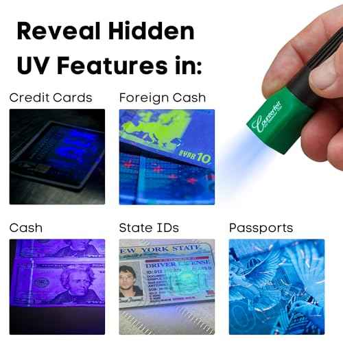 Dri Mark Dual Test Counterfeit Money Detector Pen, UV Light Head Bonus Pack - Fake Money Bill Checker, Tests for Security Strips and Authentic Currency Paper, 1 UV Light/ 3 Pens