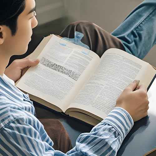 2Pcs Strong Book Clip Transparent Blue Book Page Holder Clips, Page Holders Book Reading Opener Accessories, Multifunctional Practical Book Clips Transparent Portable Reading Book Page Holders