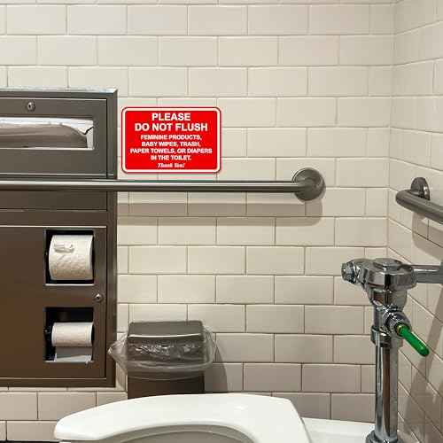 All Quality Classic Framed Please Do Not Flush Thank You Bathroom Etiquette Sign - 5" x 7" (Blue) 5 Pack