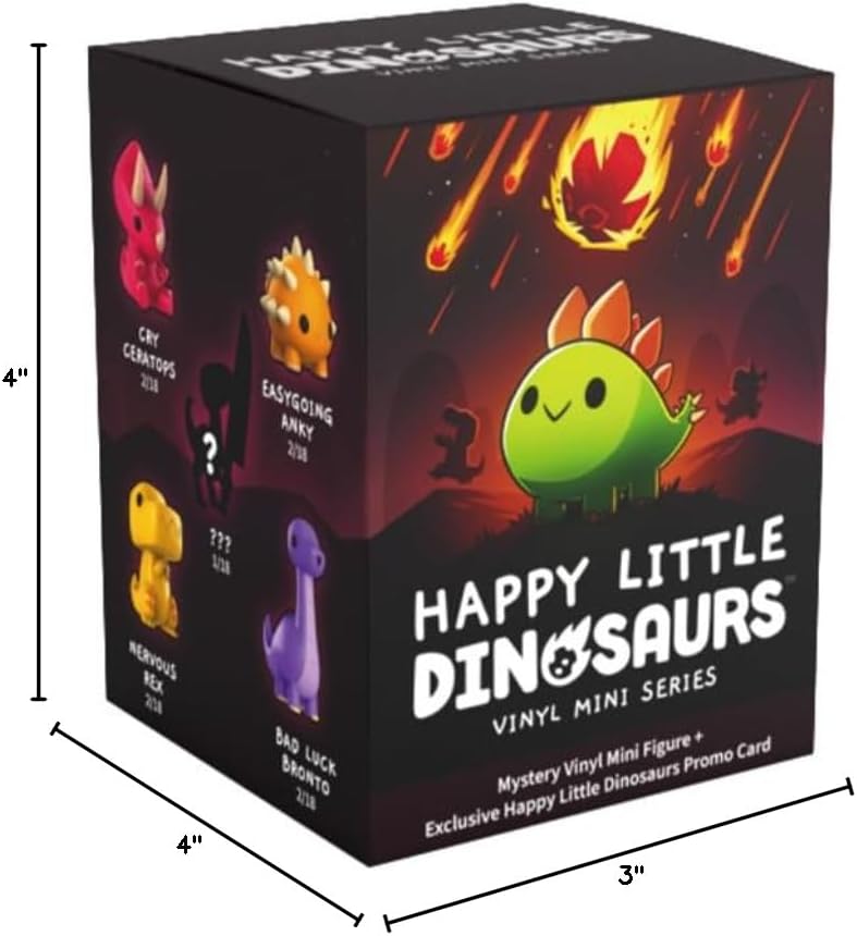 TeeTurtle Happy Little Dinosaurs - Vinyl Mini Figures Mystery Box | Fun Collectible Series