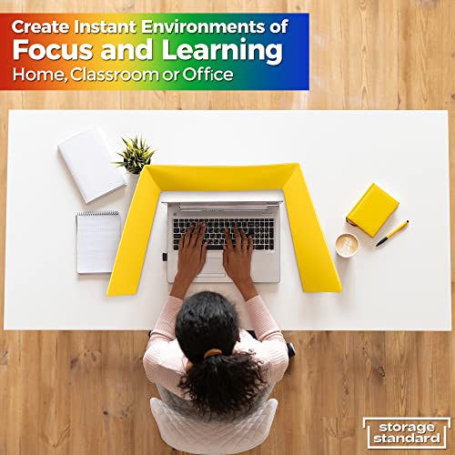 16-Pack Desk Dividers for Students - Durable & Waterproof Plastic Study Carrel Divider, Classroom Folders Teacher Supplies, Easy-to-Clean Plastic Privacy Shield Boards for Student Desks