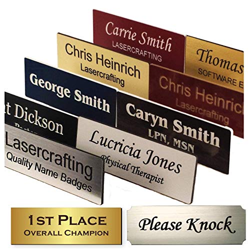 Name Badge Label with Customizable Backing, Edge & Size Options