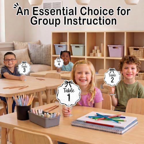 Crtiin Classroom Table Numbers 1-10 with Metal Stands - Preschool Decor