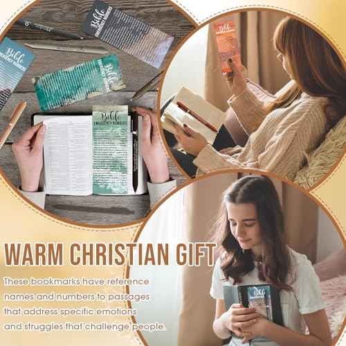 200 Set Christian Church Gifts 200 Bible Verse Pens Bulk 200 Bible Emergency Numbers Bookmarks Religious Pens Church Visitors Gifts for Men Women(Natural Colors,Scenery Style)