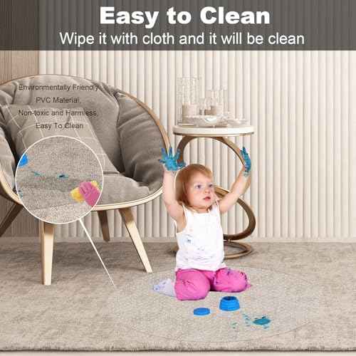 Thickened Office Chair Mat for Carpet, 39"¡¿39" Round Rolling Gaming Chair Mat with Anti-Slip Particles, Clear Heavy Duty Floor Protector for Office&Home