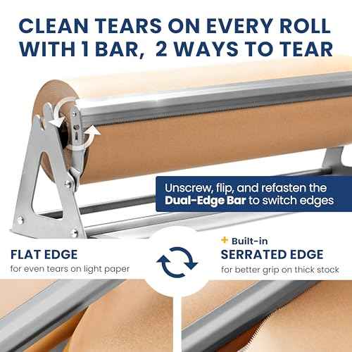 DIY Crew 12 Inch Paper Roll Dispenser and Cutter - Heavy-Duty Wall Mountable, Non Slip Tabletop - Kraft, Freezer, Butcher Paper - Up to 1000ft Rolls