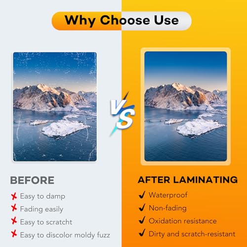 600 Pack 3 Mil Clear Laminating Sheets 9 x 11.5 Inches for Office & School