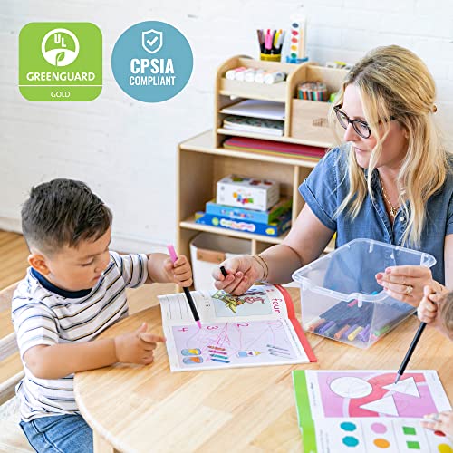 ECR4Kids Clear Scoop Front Storage Bins - 10-Piece Organization Set