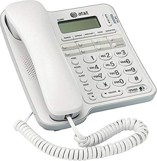 AT&T CL2909 Corded Phone with Speakerphone and Caller ID/Call Waiting, White
