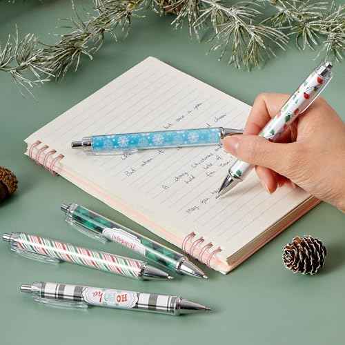 JOYIN 24 PCS Christmas Ballpoint Pens Bulk, Xmas Rollerball Pen Novelty Pens for Kids Gifts, Christmas Party Favors Stationery Supplies, Kids Pens School Classroom Favors Stocking Stuffers