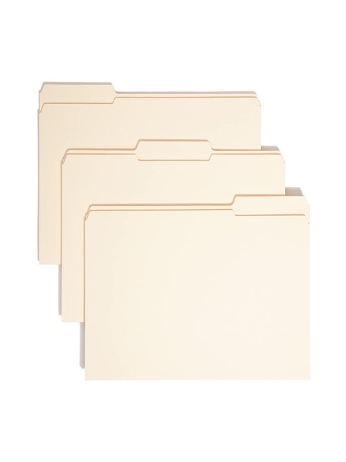 Smead File Folder, Reinforced 1/3-Cut Tab, 1-1/2" Expansion, Letter Size, Manila, 50 Per Box (10405)