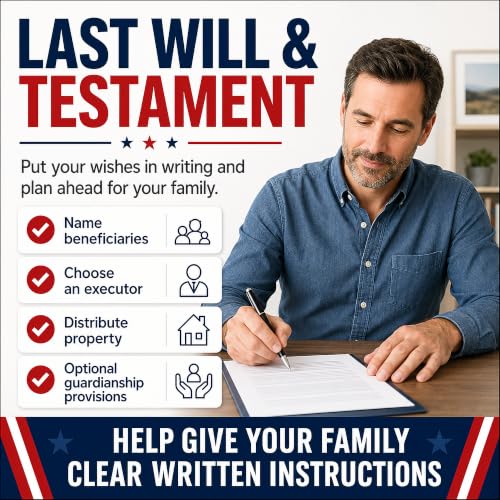Estate Planning Kit 4-in-1: Will, Durable POA, Healthcare POA & Living Will – Attorney-Drafted Templates