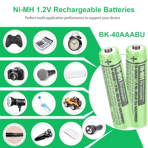 OSIM 4Pack AAA Rechargeable Batteries 400mAh NiMH for Panasonic Phones & Electronics - Variation: 400-4PCS