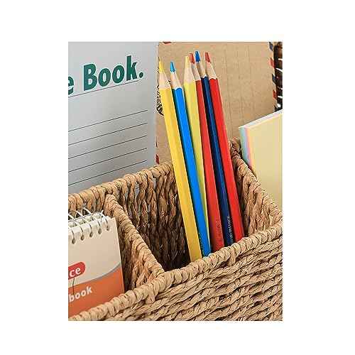 Rattan Desk Organizer, Tabletop Mail Holder, 5 Slot Mail Organizer Countertop Basket, Rattan Office Supplies, Boho Office Desk Accessories, Wicker Desk Organizer, Magazine Holder£¨Wicker£©