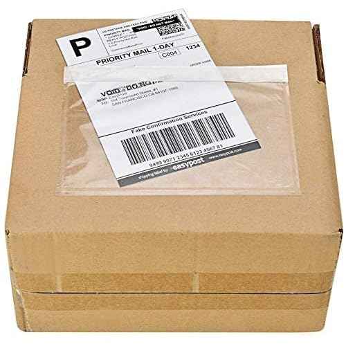 Coopaty 6" x 9" Adhesive Packing List Envelopes Clear Plastic Mailing Shipping Envelope Pouch (500 Pack)