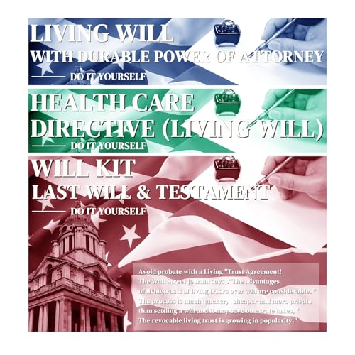 Legal Documents Kit: Durable Power of Attorney, Healthcare Directive & Last Will & Testament