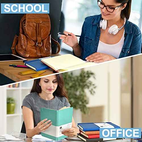 12 Pack Journal Notebooks College Ruled Notebook Classic Leather Hardcover Lined Journals for Writing Office School Home Business, 8.3¡± x 5.5¡±, 100GSM Thick Paper, 160 Pages (Multicolor, A5)