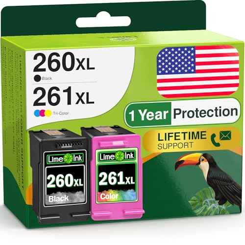 Limeink Compatible Ink Cartridges Replacement for Canon 260 and 261 Ink Cartridges 260XL 261 XL for Canon TS6420 TS6400 PG-260 Pixma TS5320 TS5300 2pk