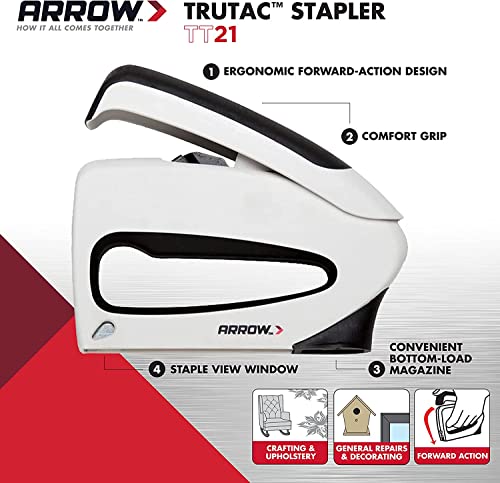 Arrow Stapler - Forward Action Manual Staple Gun for Upholstery Crafts & Repairs, Fits JT21 Staples - Listing Variation