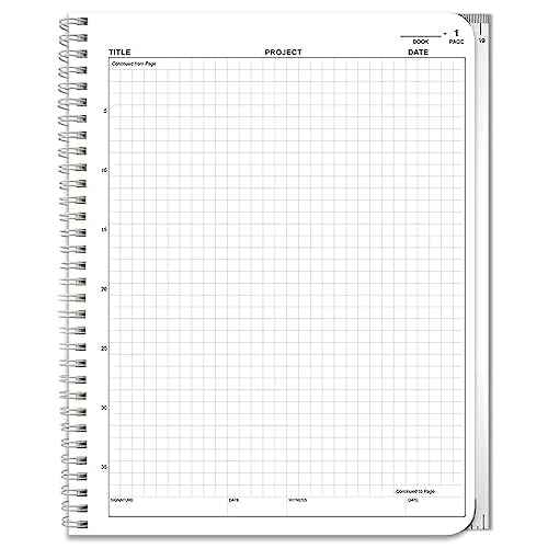 BookFactory Carbonless Lab Notebook/Laboratory Duplicator Book (Scientific Grid Format) - Contains Carbon Copies 8.5'' x 11''. 100 Sets of Pages, 200 Sheets Total [Wire-O Bound] (Made in USA)
