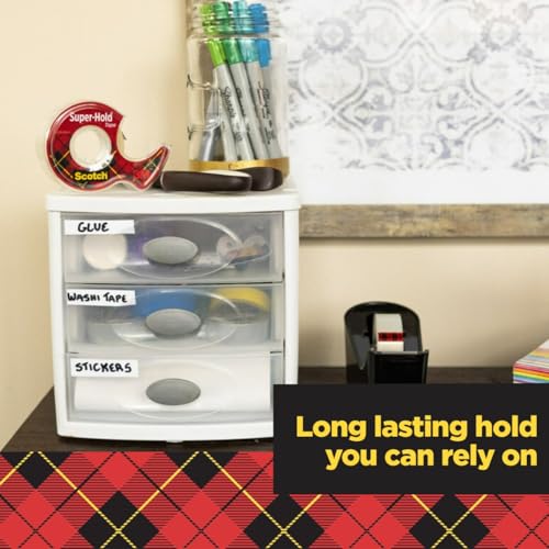 Scotch Super-Hold Tape, 2 Rolls, 3/4 x 600 Inches, Dispensered (Tape)