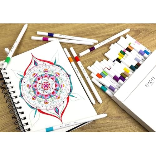 Emott Fineliner Pen Set #1, 40-Colors, Assorted
