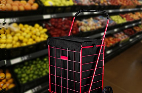 Handy Laundry Shopping Cart Liner 18 x 15 x 24 in, Black – Waterproof, Square Bottom, Adjustable Straps