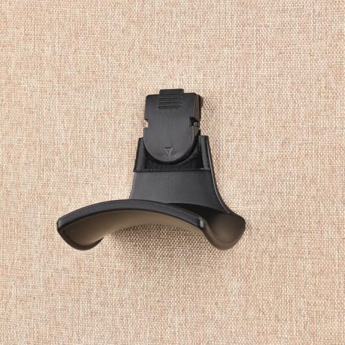 Onsogi 1 Pack Fabric Wall Headphone Stand for Office Cubicles Black - Space-Saving Desk Organizer