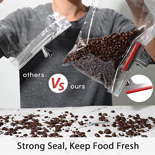 12-Pack Stainless Steel Chip Bag Clips with Silicone Covers - Color Coded, 3-Inch Heavy Duty