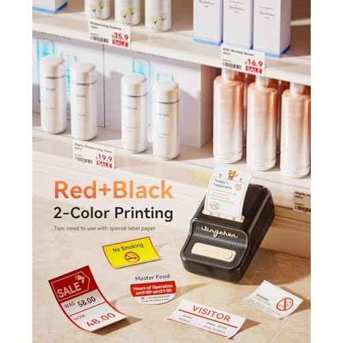 NIIMBOT B21 Pro Label Maker, 300DPI HD Label Printer, Ideal for Notes,Photos, Study Graphics, Memo Maker,50x30mm Label,230Pcs(Black)