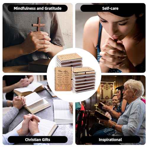 20 PCS Christian Gifts Prayer Journal Set, 10 Bible Verse Pens & Small Spiral Notebook, Bulk Church Notes Notebook Supplies - Faith Based Gifts for Women, Christian Stuff