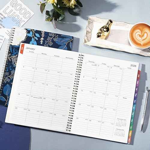 2026 Planner - 2026 Planner Weekly and Monthly, 2026 Calendar Planner, Jan 2026 - Dec 2026, 8.5" x 11", Monthly Tabs, Twin-Wire Binding, Holidays, Back Pocket, Habit Tracker