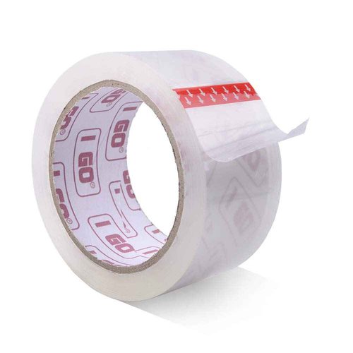 I GO Clear Packing Tape, Packaging Tape Refills for Shipping Moving Box Mailing Storage Sealing, 1.88" Width x 54.68 yd. Length, 2.95" Core, Clear, 2.64 mils/0.067 mm Thick (18 Rolls per Pack)